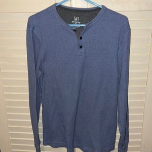 Men’s long sleeve light blue thermal top
